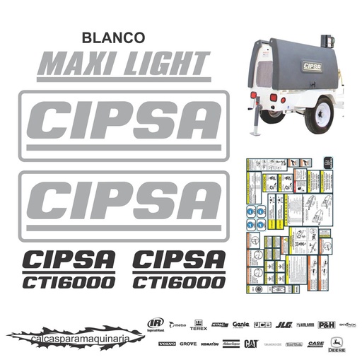[CIPSACTI6000] JUEGO DE CALCAS DE RESTAURACION PARA CIPSA CTI6000 