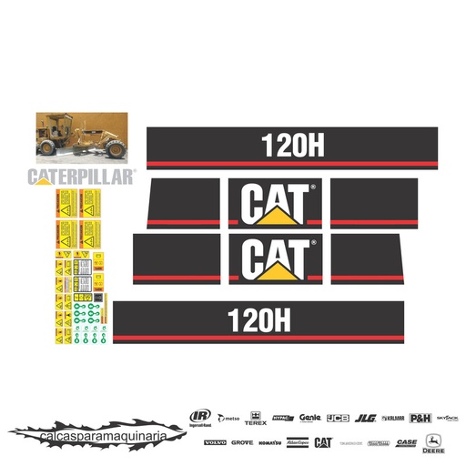 [CAT120H] JUEGO DE CALCAS DE RESTAURACION PARA CAT 120H