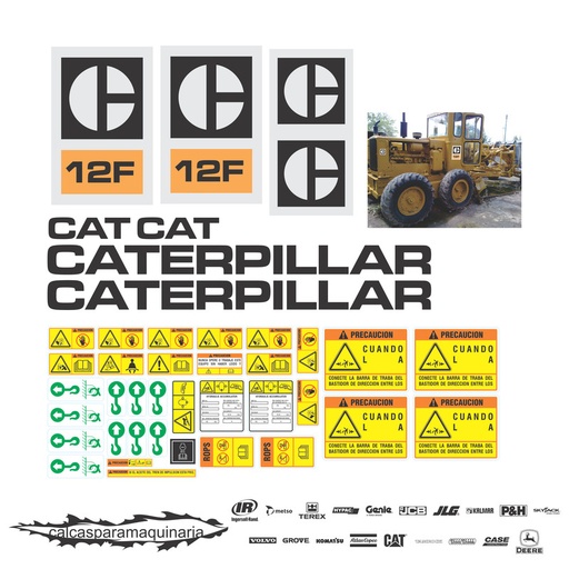 [CAT12F13K] JUEGO DE CALCAS DE RESTAURACION PARA CAT 12F13K