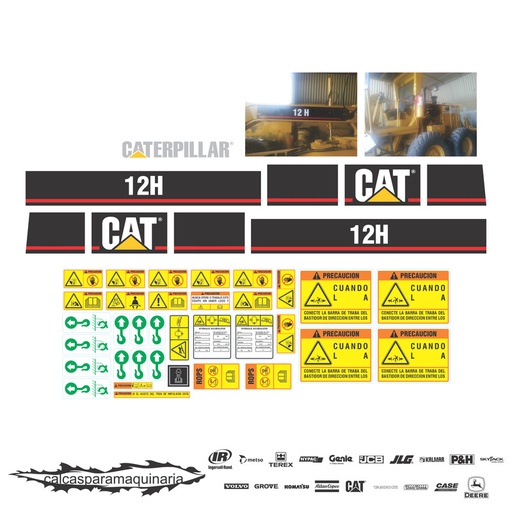 [CAT12H] JUEGO DE CALCAS DE RESTAURACION PARA CAT 12H