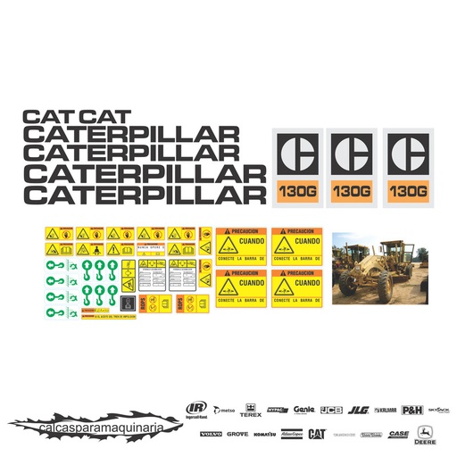 [CAT130GANTI] JUEGO DE CALCAS DE RESTAURACION PARA CAT 130G ANTI