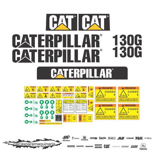 [CAT130GVJO] JUEGO DE CALCAS DE RESTAURACION PARA CAT 130G VJO