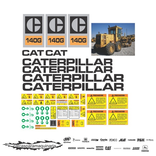 [CAT140GANTI] JUEGO DE CALCAS DE RESTAURACION PARA CAT 140G ANTI