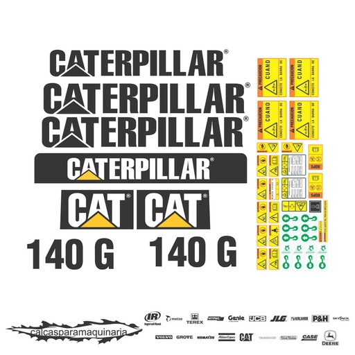 [CAT140GVJO] JUEGO DE CALCAS DE RESTAURACION PARA CAT 140G VJO 