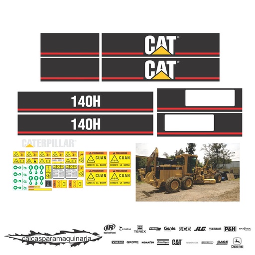 [CAT140HAPM] JUEGO DE CALCAS DE RESTAURACION PARA CAT 140H APM