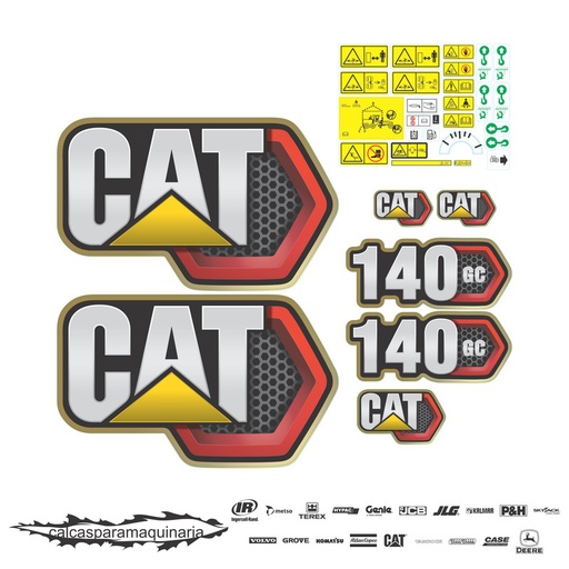 [CAT140GCPANAL] JUEGO DE CALCAS DE RESTAURACION PARA CAT 140GC PANAL