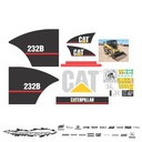 JUEGO DE CALCAS DE RESTAURACION PARA CAT 232B VJO 