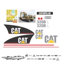 JUEGO DE CALCAS DE RESTAURACION PARA CAT 320BL VJO