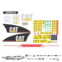 JUEGO DE CALCAS DE RESTAURACION PARA CAT 320L VJO
