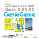 JUEGO DE CALCAS DE RESTAURACION PARA GENIE Z60/37