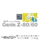 JUEGO DE CALCAS DE RESTAURACION PARA GENIE Z80/60