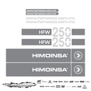 JUEGO DE CALCAS DE RESTAURACION PARA HIMOINSA HFW250 HEMOECO