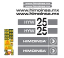 JUEGO DE CALCAS DE RESTAURACION PARA HIMOINSA HYW25 EQUIPO BLANCO