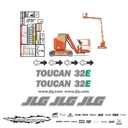 JUEGO DE CALCAS DE RESTAURACION PARA JLG 32E TOUCAN
