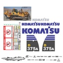 JUEGO DE CALCAS DE RESTAURACION PARA KOMATSU D375A6