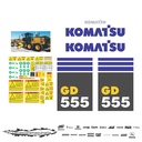 JUEGO DE CALCAS DE RESTAURACION PARA KOMATSU GD5555