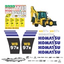 JUEGO DE CALCAS DE RESTAURACION PARA KOMATSU WB97R5