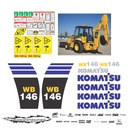 JUEGO DE CALCAS DE RESTAURACION PARA KOMATSU WB1465