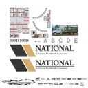 JUEGO DE CALCAS DE RESTAURACION PARA NATIONAL CRANE 500D VJO