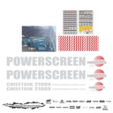 JUEGO DE CALCAS DE RESTAURACION PARA POWER SCREEN 2100X NVO
