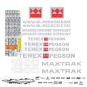 JUEGO DE CALCAS DE RESTAURACION PARA TEREX 1300
