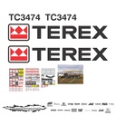 JUEGO DE CALCAS DE RESTAURACION PARA TEREX TC3474 