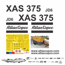 JUEGO DE CALCAS DE RESTAURACION PARA ATLAS COPCO XAS 375 JD6