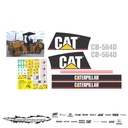 JUEGO DE CALCAS DE RESTAURACION PARA CAT CB564D VJO