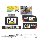 JUEGO DE CALCAS DE RESTAURACION PARA CAT CC34 NVO