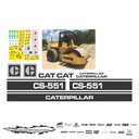 JUEGO DE CALCAS DE RESTAURACION PARA CAT CS551 VJO